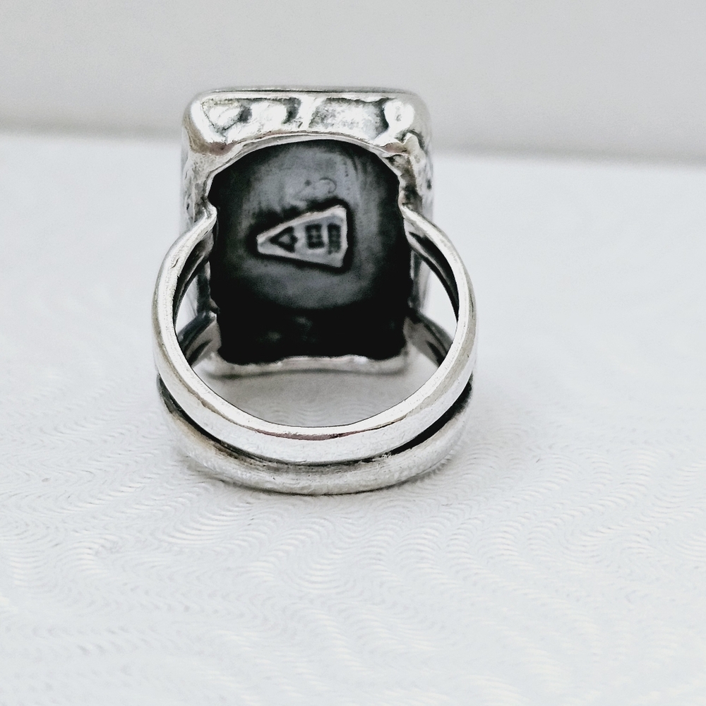 Silpada Sterling Silver Rectangular Leaf Vine Rin… - image 3